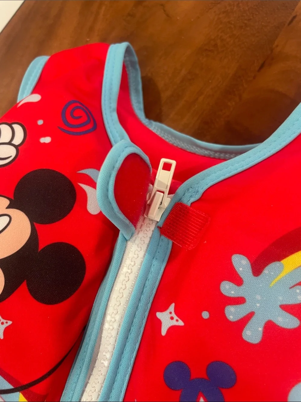 Disney Red and Light Blue Mickey & Pluto Swim Vest